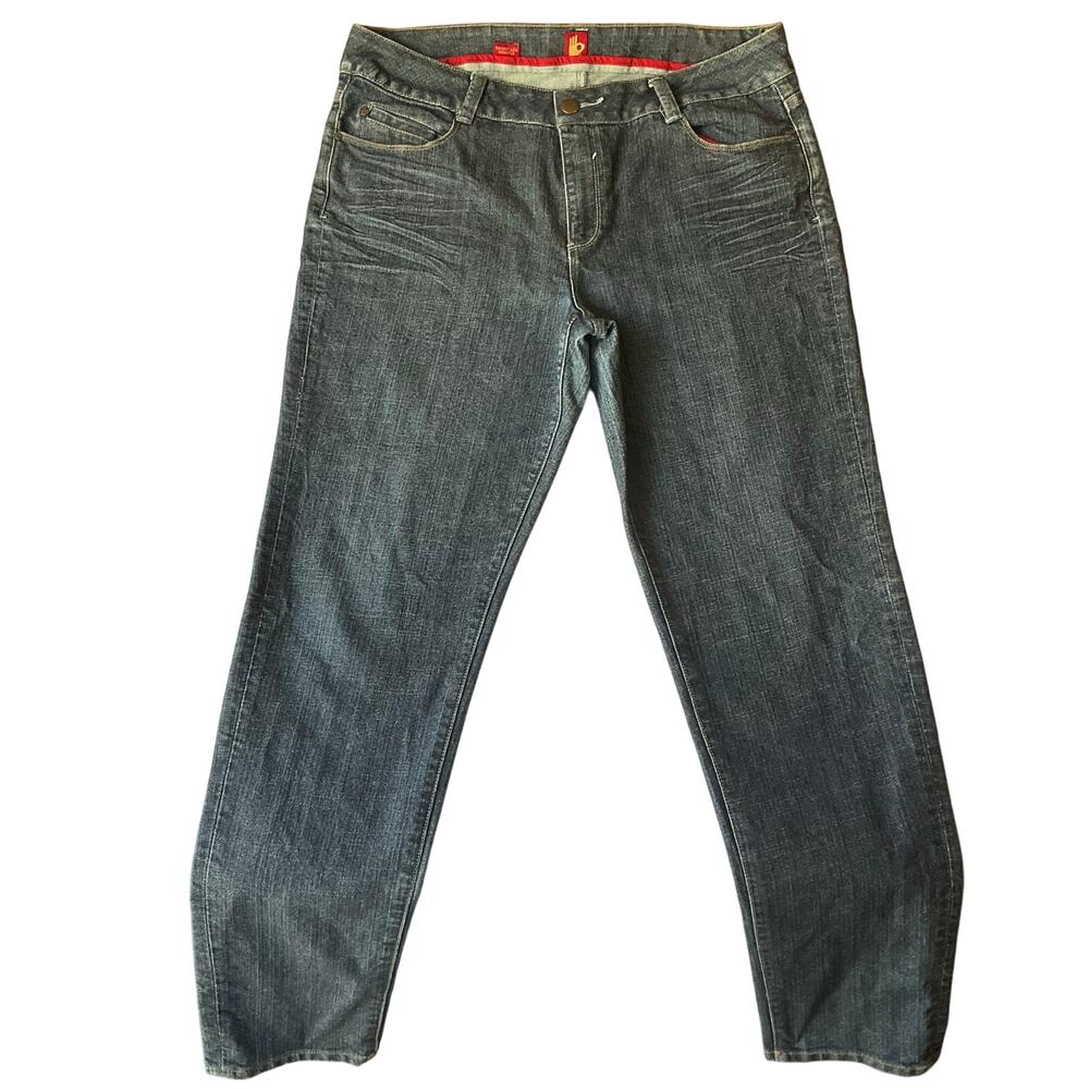 SASSON Women Skinny Leg Shuffle Jeans size 16 Blue Mid Rise Stretch